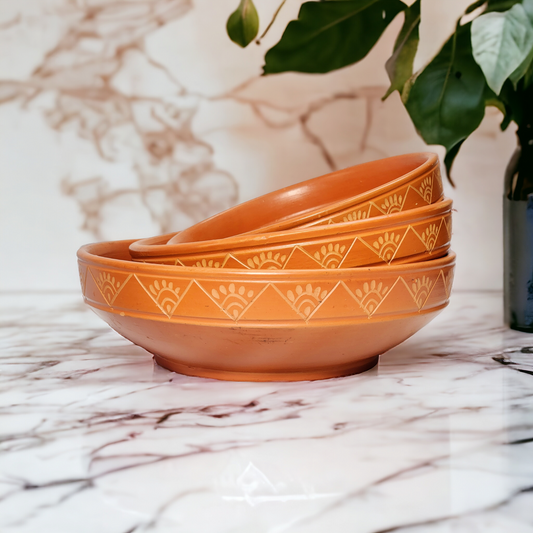 EARTHENWARE BOWL SET (3 PCS)