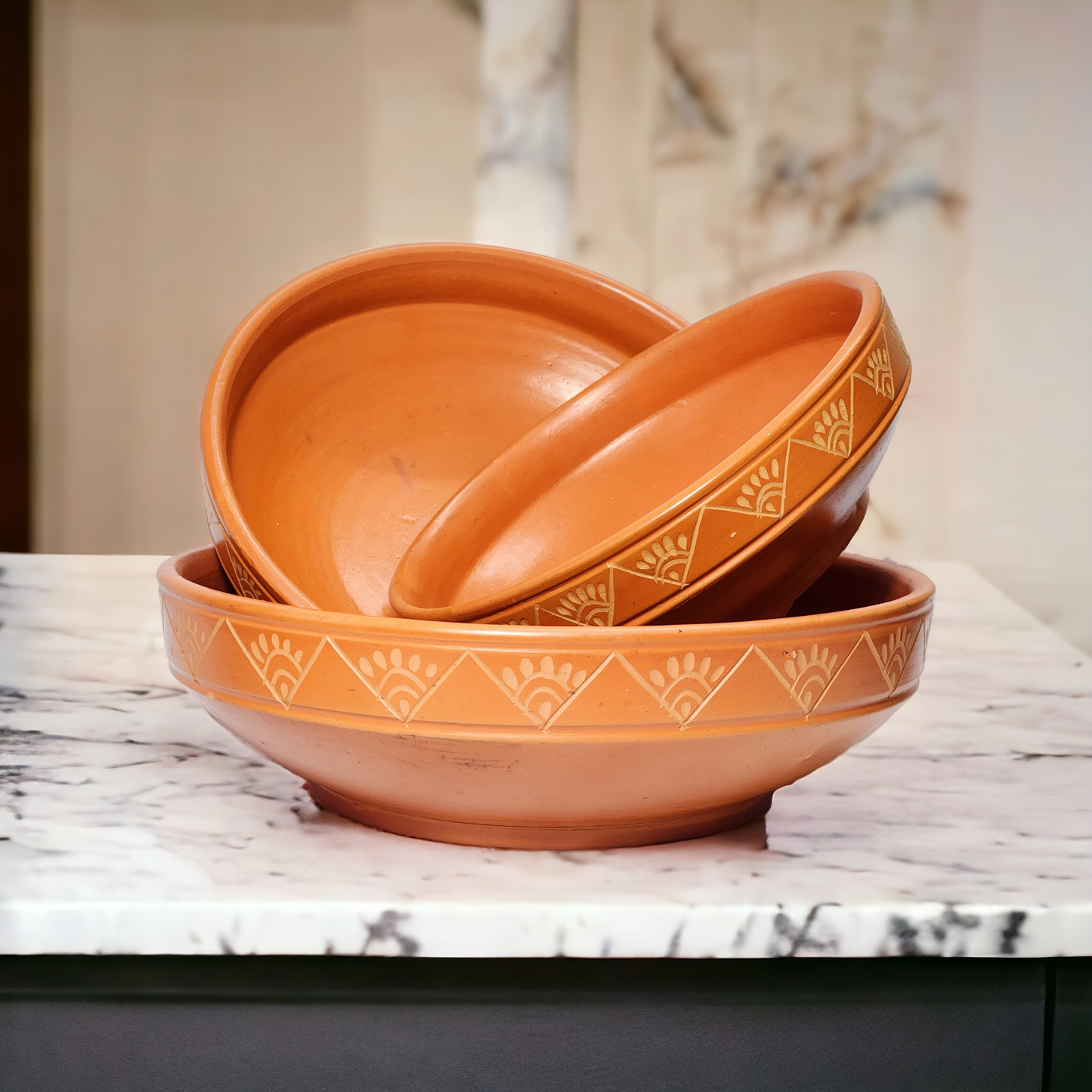 EARTHENWARE BOWL SET (3 PCS)