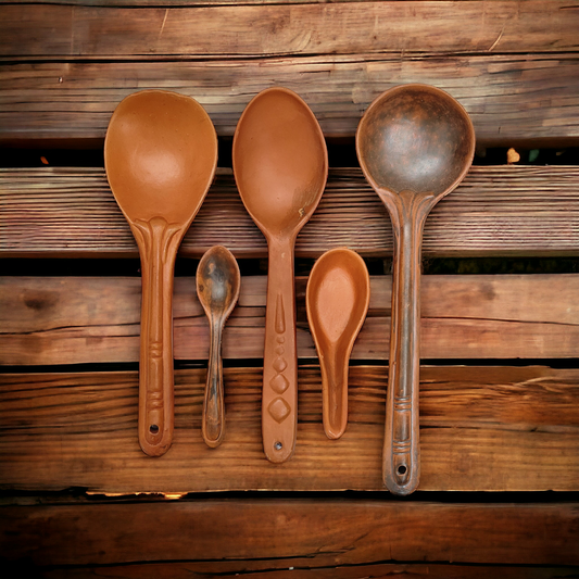 EARTHENWARE SPOON SET (5 PCS)