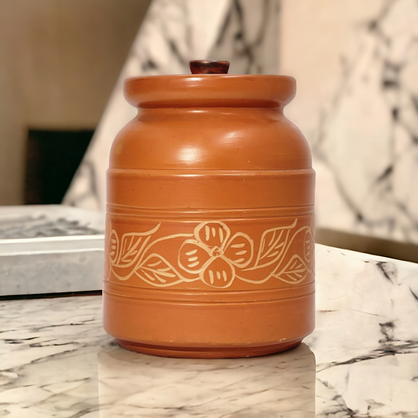 EARTHENWARE MEDIUM JAR.